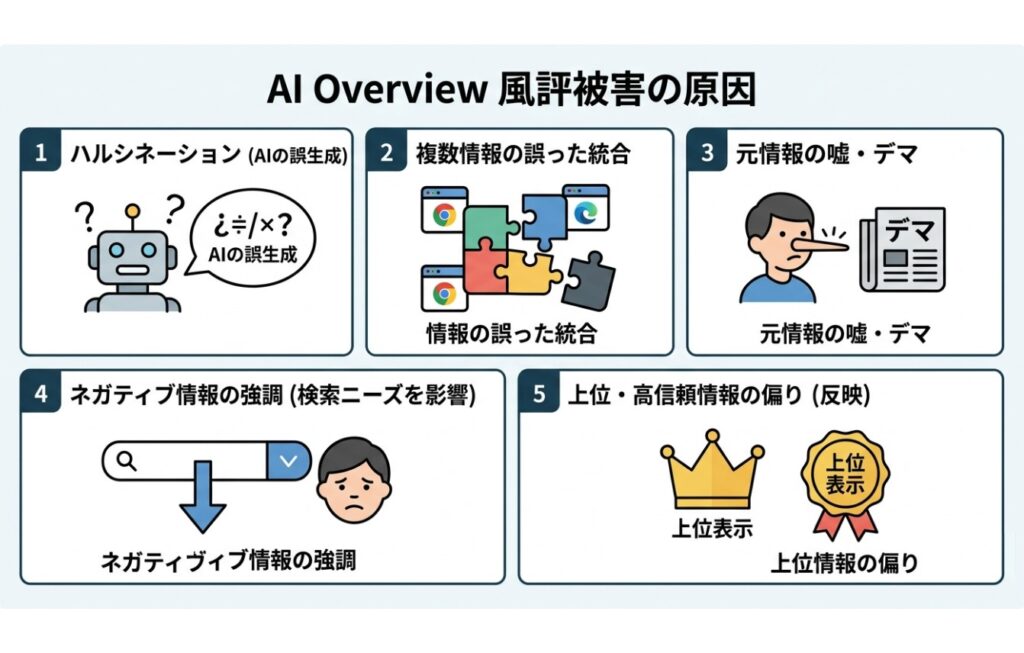 AI Overviewによる風評被害が起こる原因