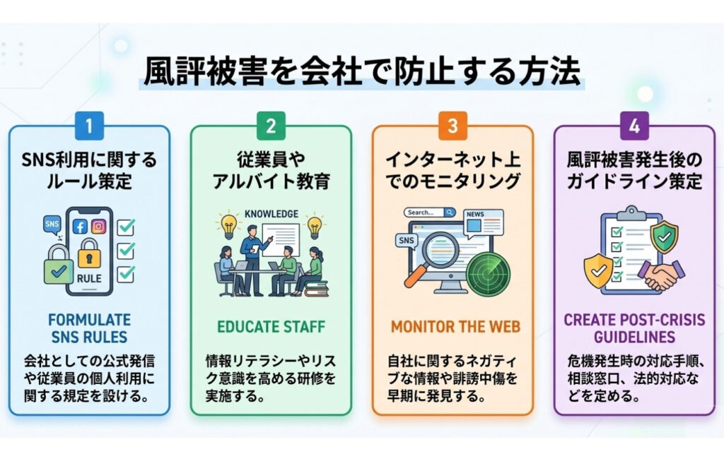 風評被害を会社で防止する方法
