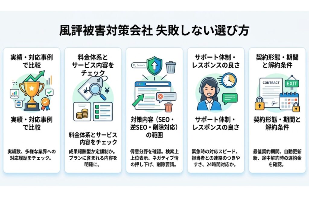 風評被害対策会社の失敗しない選び方