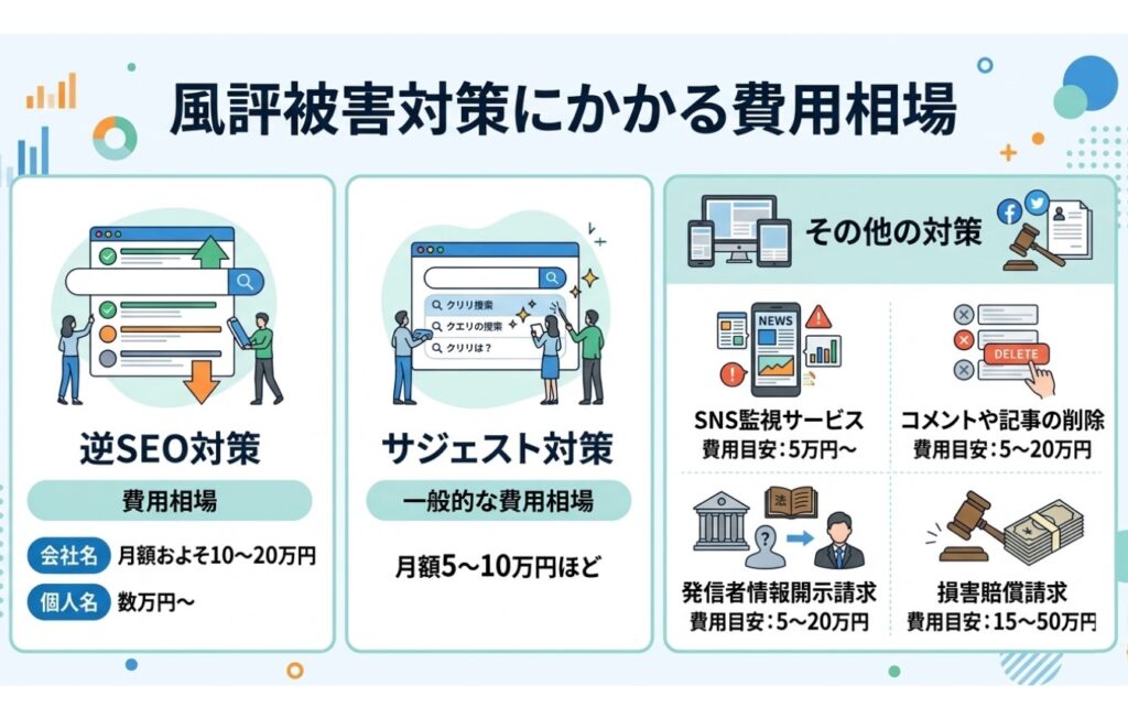 風評被害対策にかかる費用相場はいくらくらい？