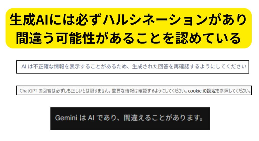 ハルシネーション（もっともらしい嘘）による誤情報の発信