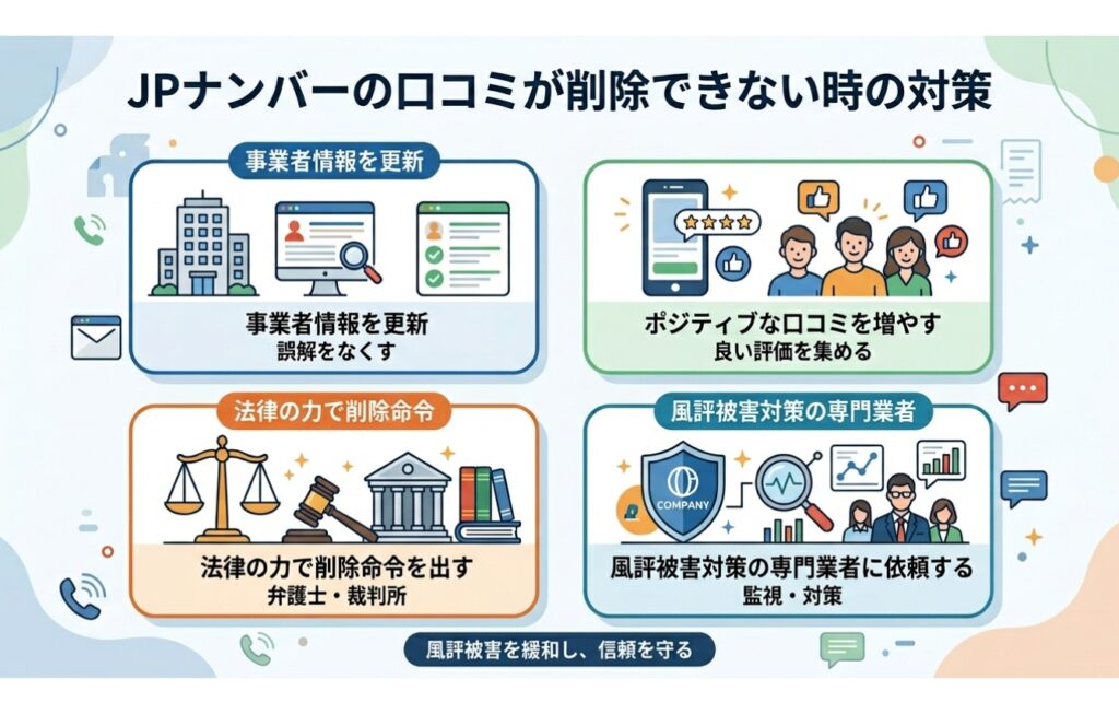 JPナンバー（日本電話番号検索）の口コミが削除できない時の対策