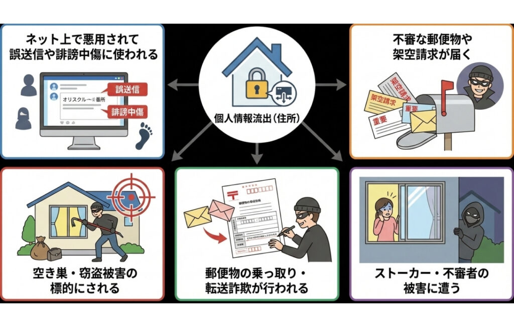 個人情報が流出するとどうなる？【住所の場合】