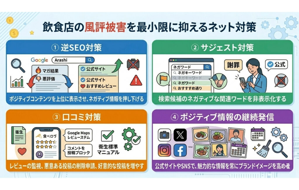飲食店の風評被害を最小限に抑えるネット対策