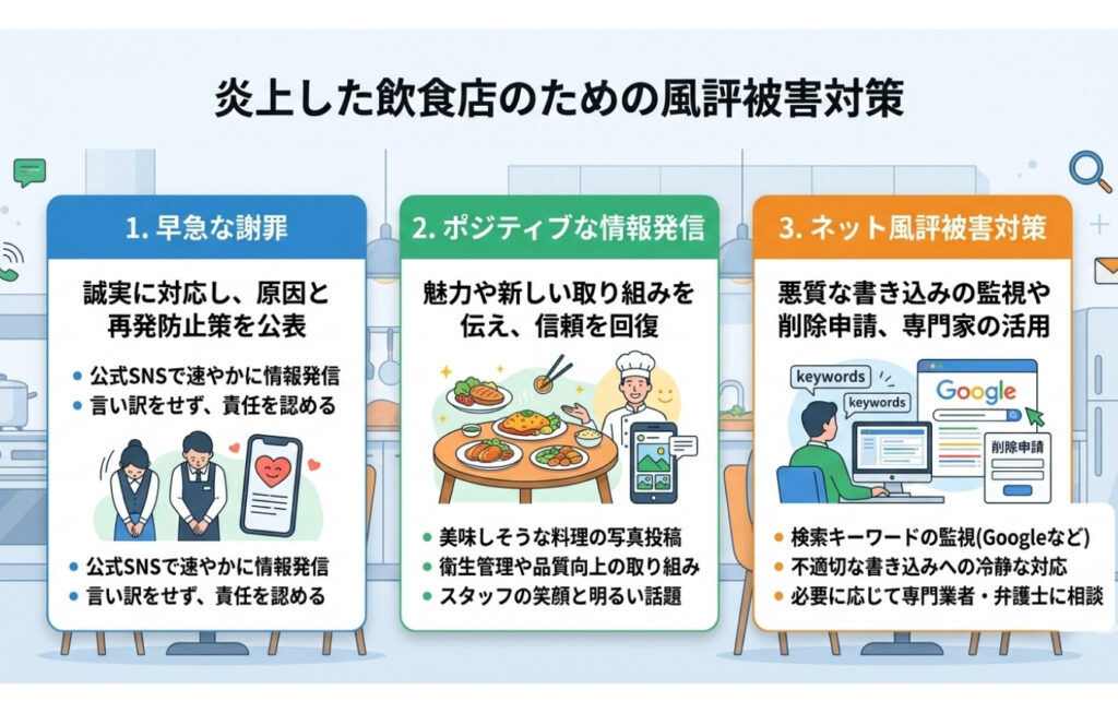 炎上した飲食店にできる風評被害対策