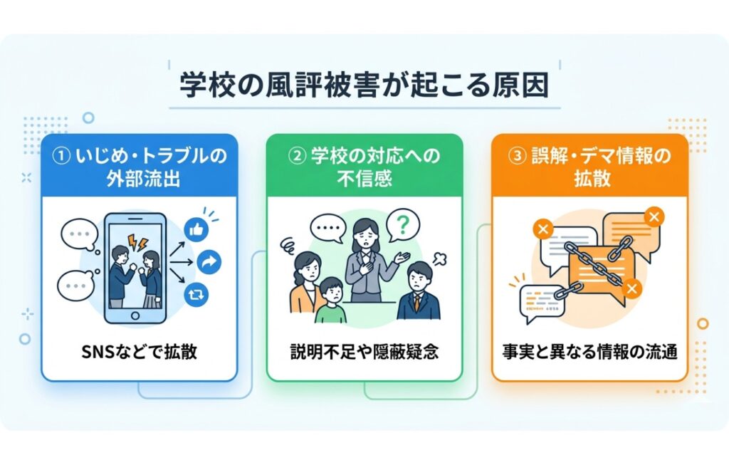 学校の風評被害が起こる原因