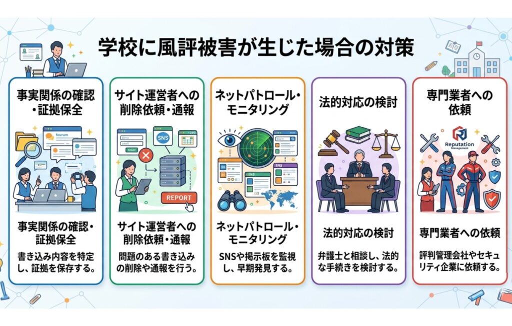 学校に風評被害が生じた場合の対策