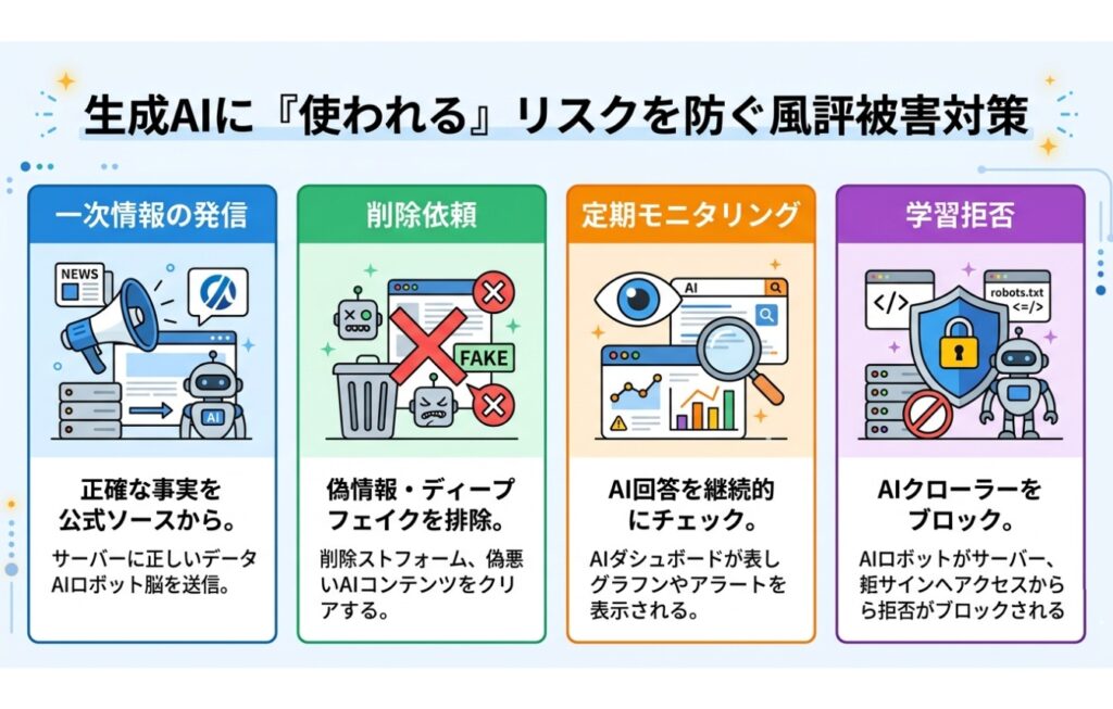 生成AIに「使われる」リスクを防ぐ風評被害対策
