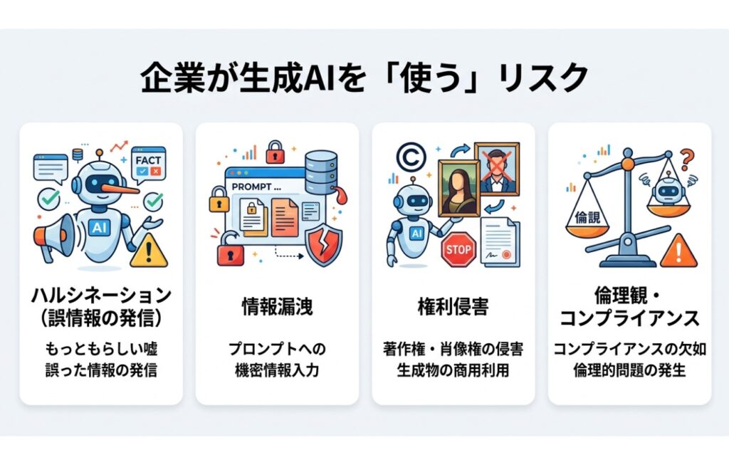 企業が生成AIを「使う」場合のリスク