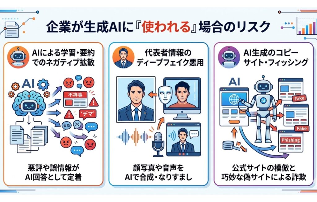 企業が生成AIに「使われる」場合のリスク