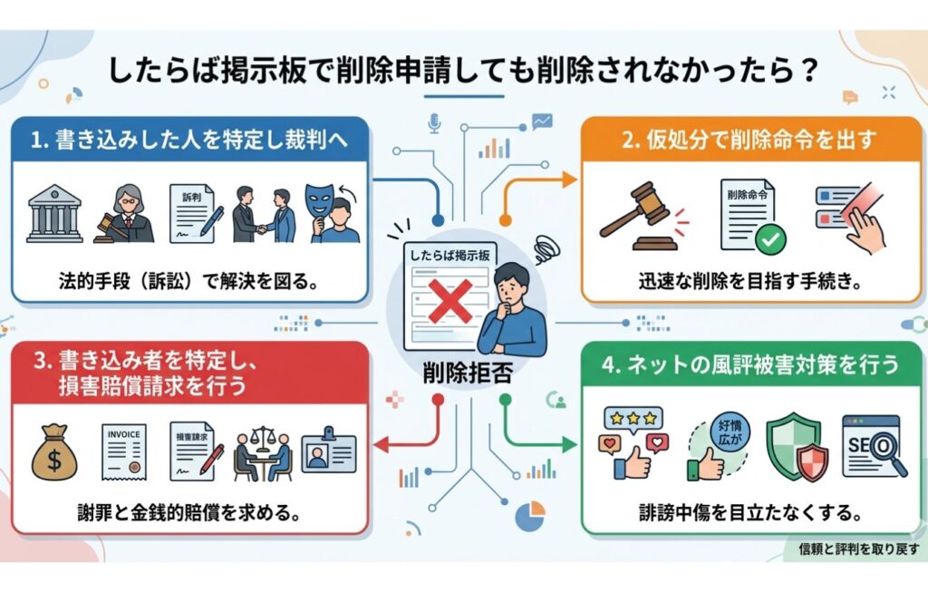 したらば掲示板で削除申請しても削除されなかったら？