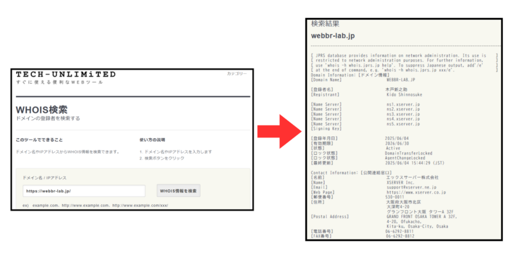 掲載サイトの連絡先が分からない場合はWhois検索を活用