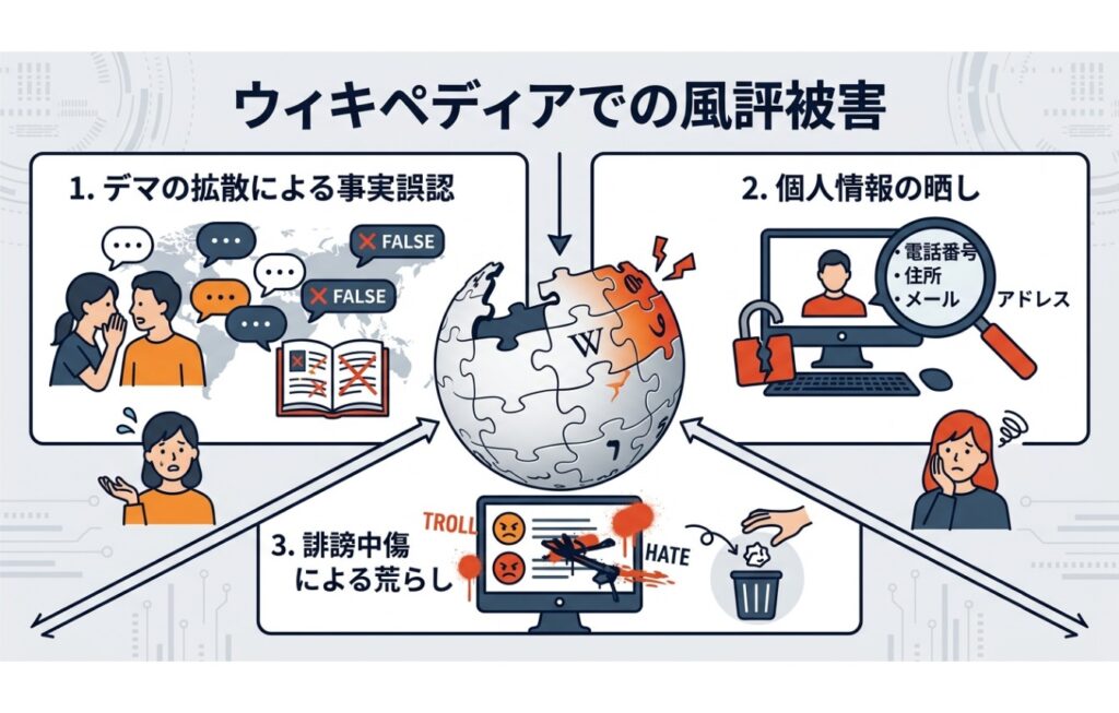 ウィキペディア（Wikipedia）で起こる風評被害